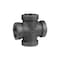 Ironwerks Designs 1/2" Black Hose Pipe Fittings, 4PK 1/2-Cross-4 - alternate 1